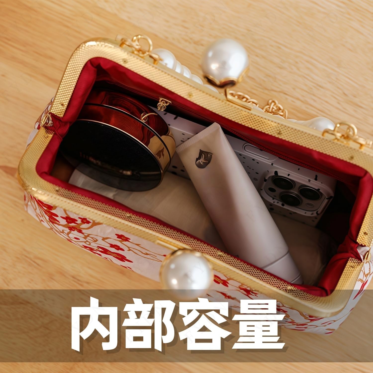 [FYDN] パーティーバッグ 結婚式フォーマルバッグ ガマ口財布 耐摩耗性底部 手持ち、肩掛け、斜め掛けで持ち運び可能 結婚式、謝