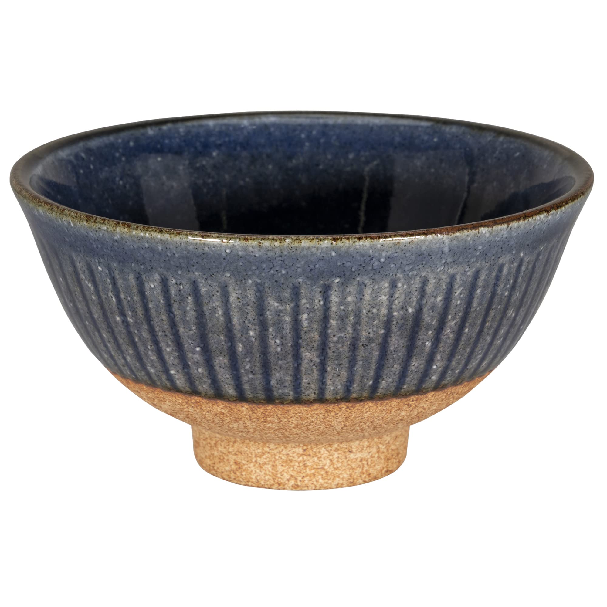 Tatara Navy Chawan Tea Bowl, Mino Ware