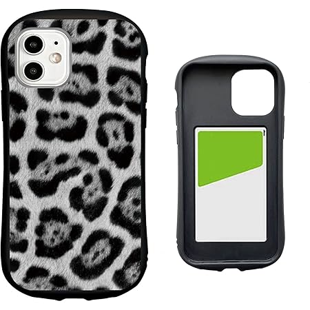Amazon Co Jp I Select Iphone12 Mini ケース ヒョウ柄 背面 カード収納 耐衝撃 強化ガラス カード入れ グレー 家電 カメラ