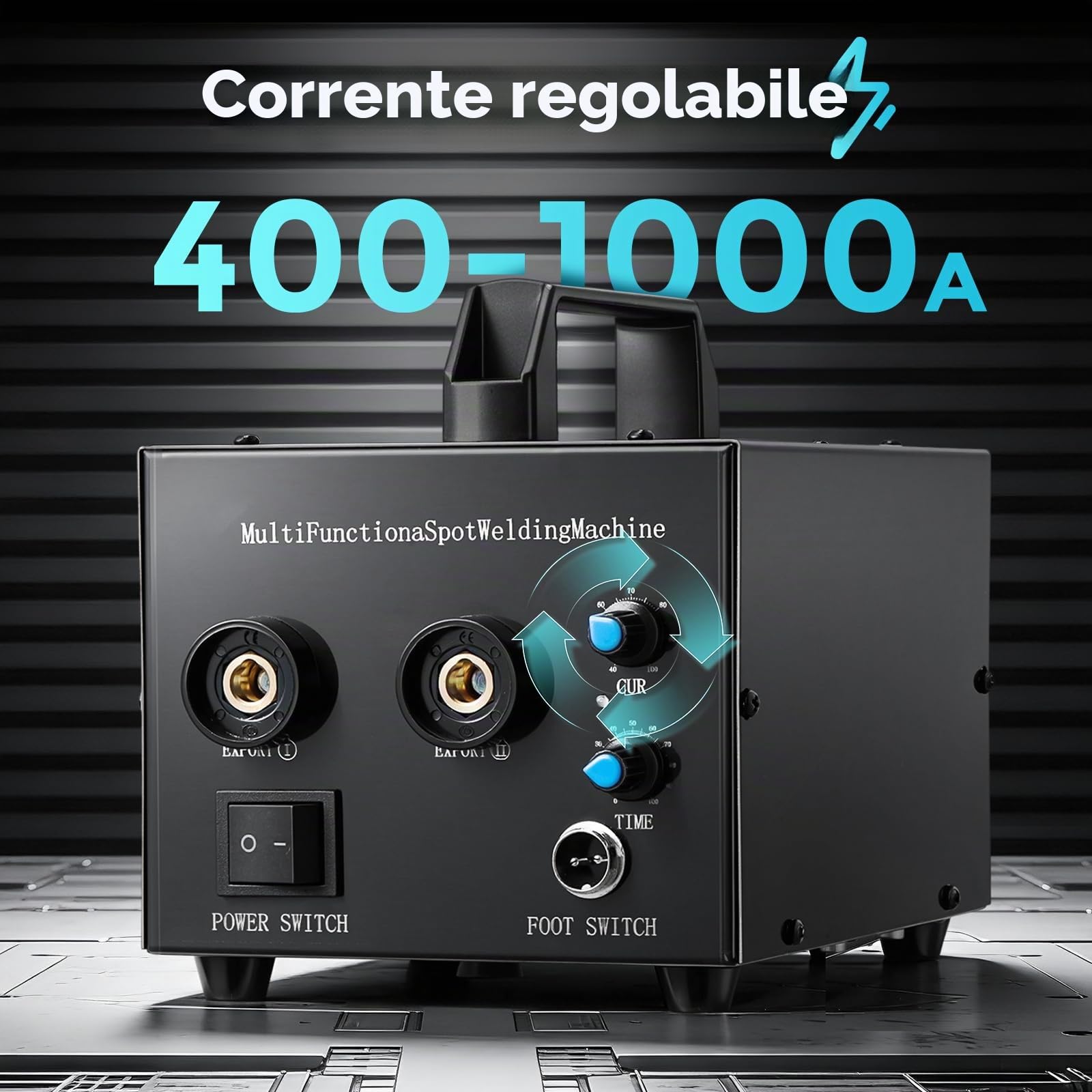 Bonvoisin Saldatrice a Punti 220V Uscita 400-1000A per 0,1-0,2mm | Saldatrice a Punti AC Per Uso Continuo, 400–1000A Con Impulso 20ms–5s, Penna a Un Tocco, Tutti i Pezzi Inclusi