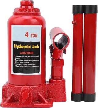 Hydraulic Bottle Jack, 4T Capacity, for Automotive, Construction, Industrial, Agricultural
