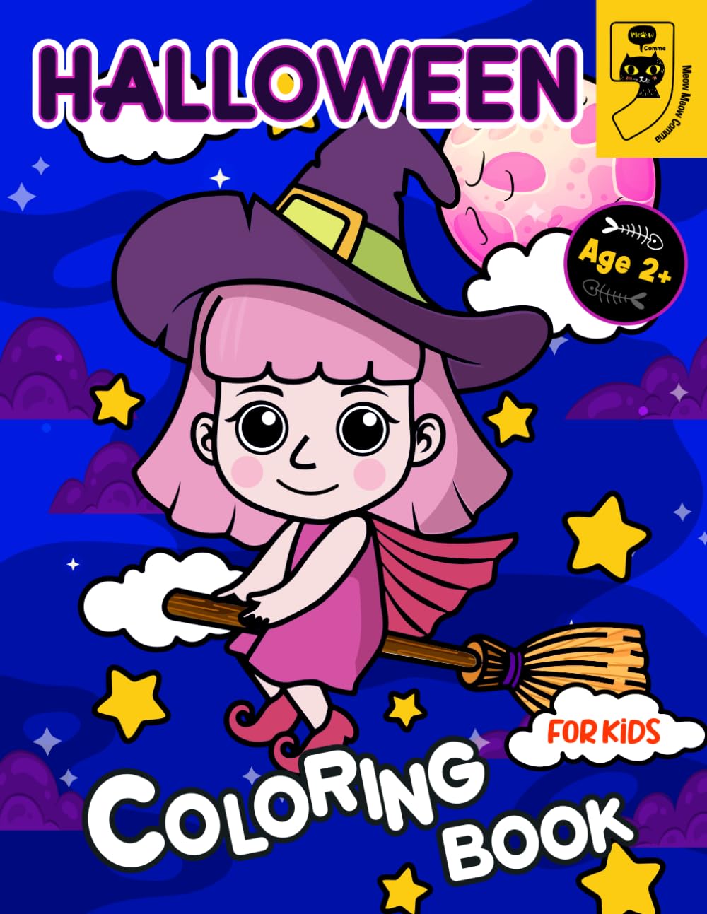 Halloween Coloring Book for Kids: Adorable Monster and Witch Coloring Pages for Children and Toddlers