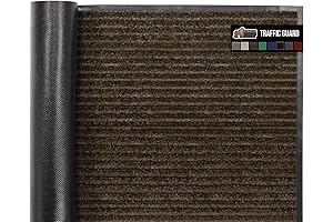 Gorilla Grip Heavy Duty Traffic Guard Waterproof Rubber Doormat 29x17 Brown