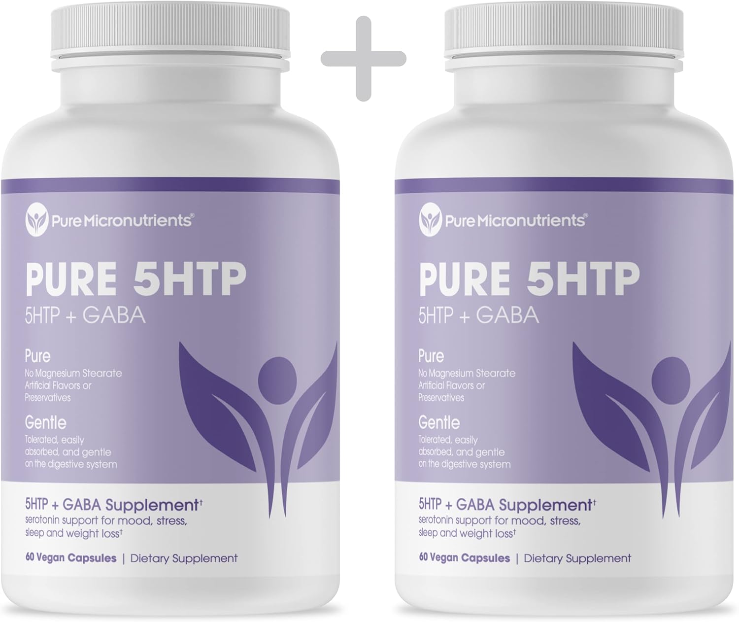 Pure 5HTP (5Hydroxytryptophan) Plus GABA Supplement for Sleep, Mood & Stress