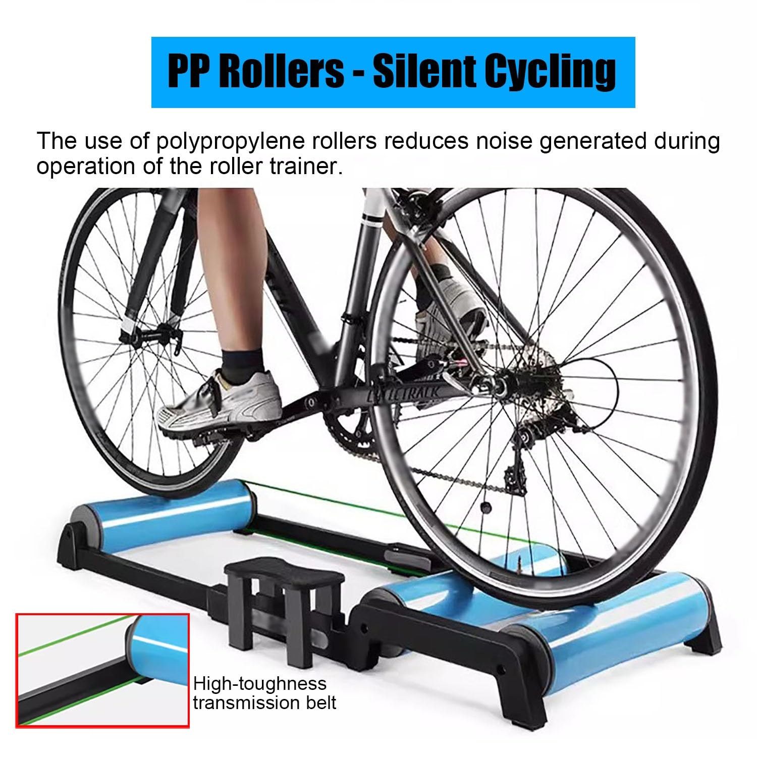 Rolki do roweru wewnętrznego, regulowane rolki treningowe do rowerów szosowych i górskich, przenośny trener rowerowy z antypoślizgowym pedałem