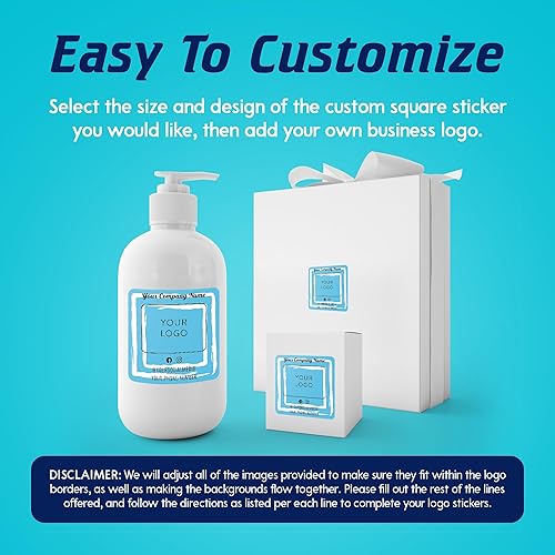 Vista 160 de DayStar Custom Signs & Design, Paquete de 60 calcomanías rectangulares personalizadas de vinilo personalizadas para logotipo de pequeñas empresas