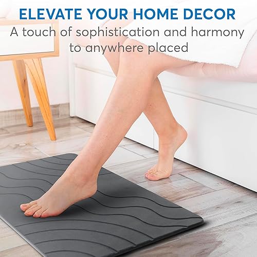 Miniatura 7 de Tapete de baño de piedra Tapete de baño de tierra de diatomeas de secado rápido, súper absorbente, tapete de piedra de ducha antideslizante, tapete