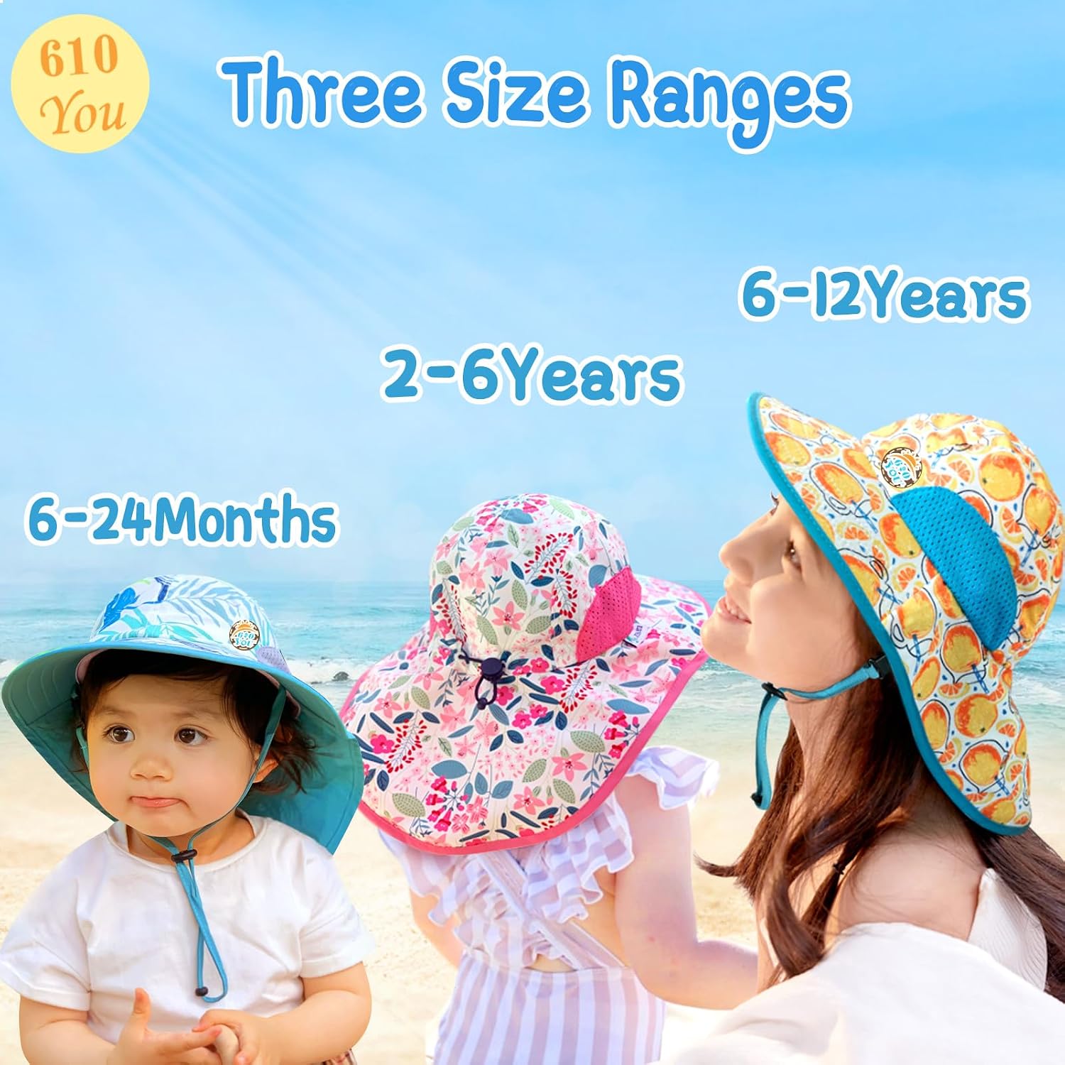 Baby Sun Hat UPF 50+ Boys and Girls (Baby, Toddler, Kids)