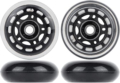 Miniatura 2 de Ruedas de patinaje en línea de 2.520in con rodamientos ABEC-9 para cuchillas, funda Pelican Storm, bolsa de rodillo, maleta de equipaje de mano,