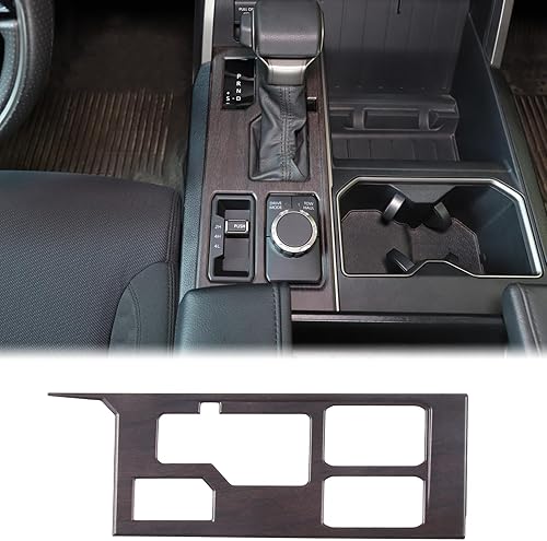 Vista 45 de Aunginsy Cubierta de panel de palanca de cambios de control central, compatible con Toyota Tundra/Sequoia 2022-2024, consola de palanca de cambios