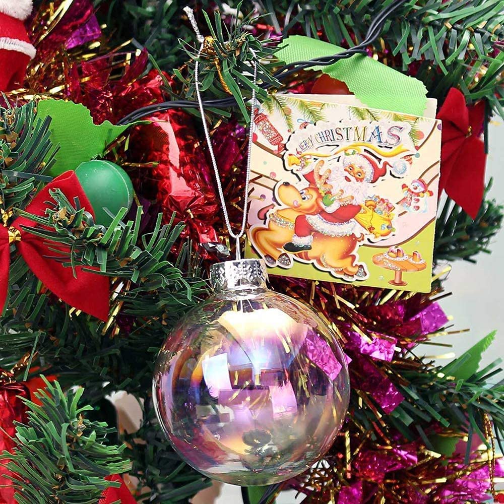 Lot De 10 Boules Transparentes à Remplir 80mm - Décorations Sapin Noël DIY
