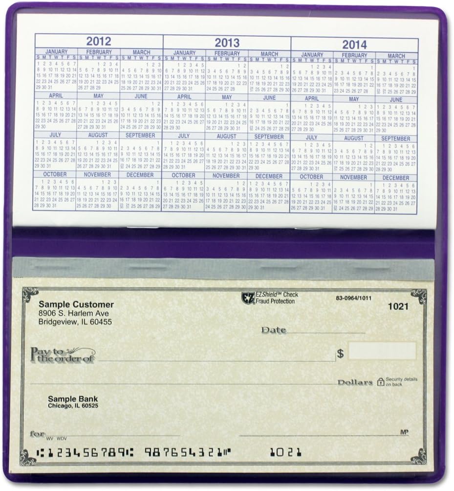 Violet Vinyl Checkbook Cover