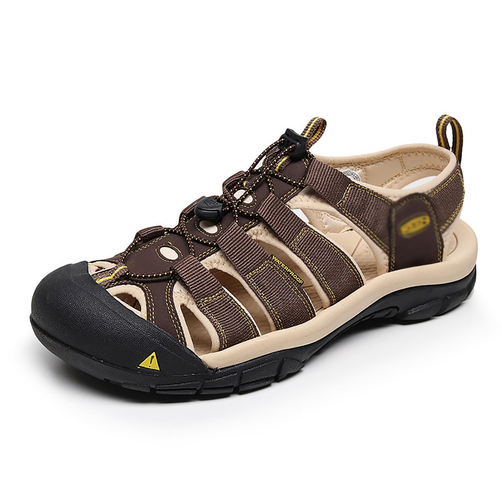 Herren-Wandersandalen mit geschlossener Zehenpartie, Wandersandalen, Wassersandalen, Sport und Outdoor, verstellbarer Komfort, leichte, atmungsaktive Trekking-Sportschuhe for den Sommer und Strand ( C