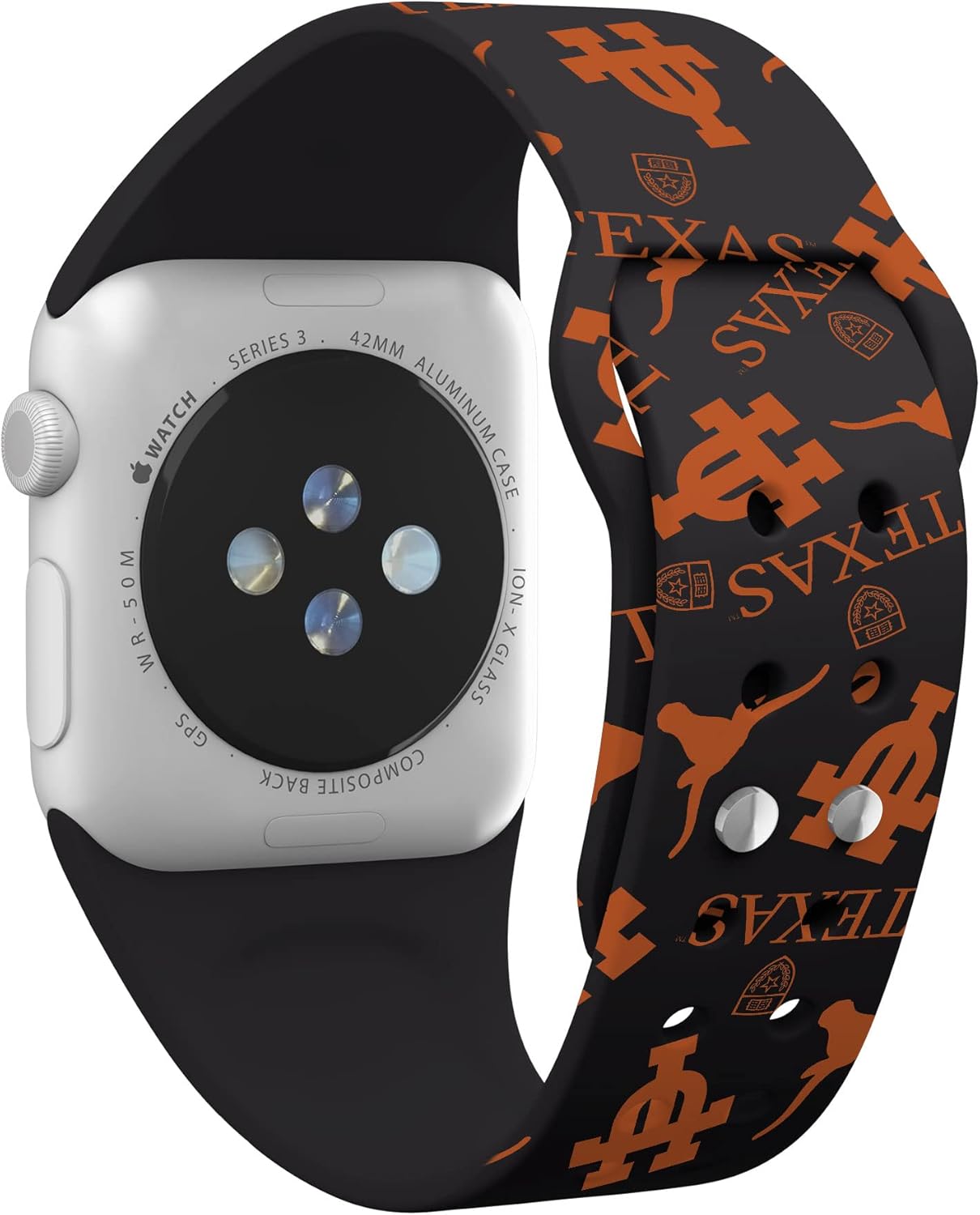 Affinity Bands Texas Longhorns HD NCAA Watch Band Compatible with Apple Watch - All Series