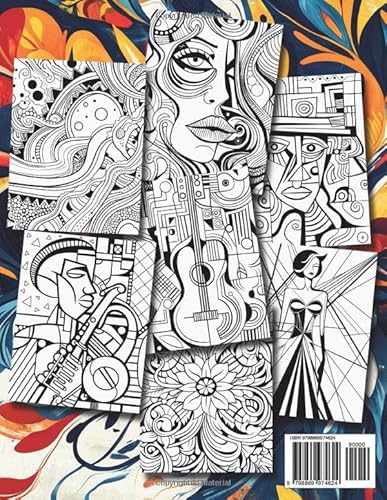 Abstract Coloring Book: Cubism, Abstract Patterns & Mandala Patterns for Adults