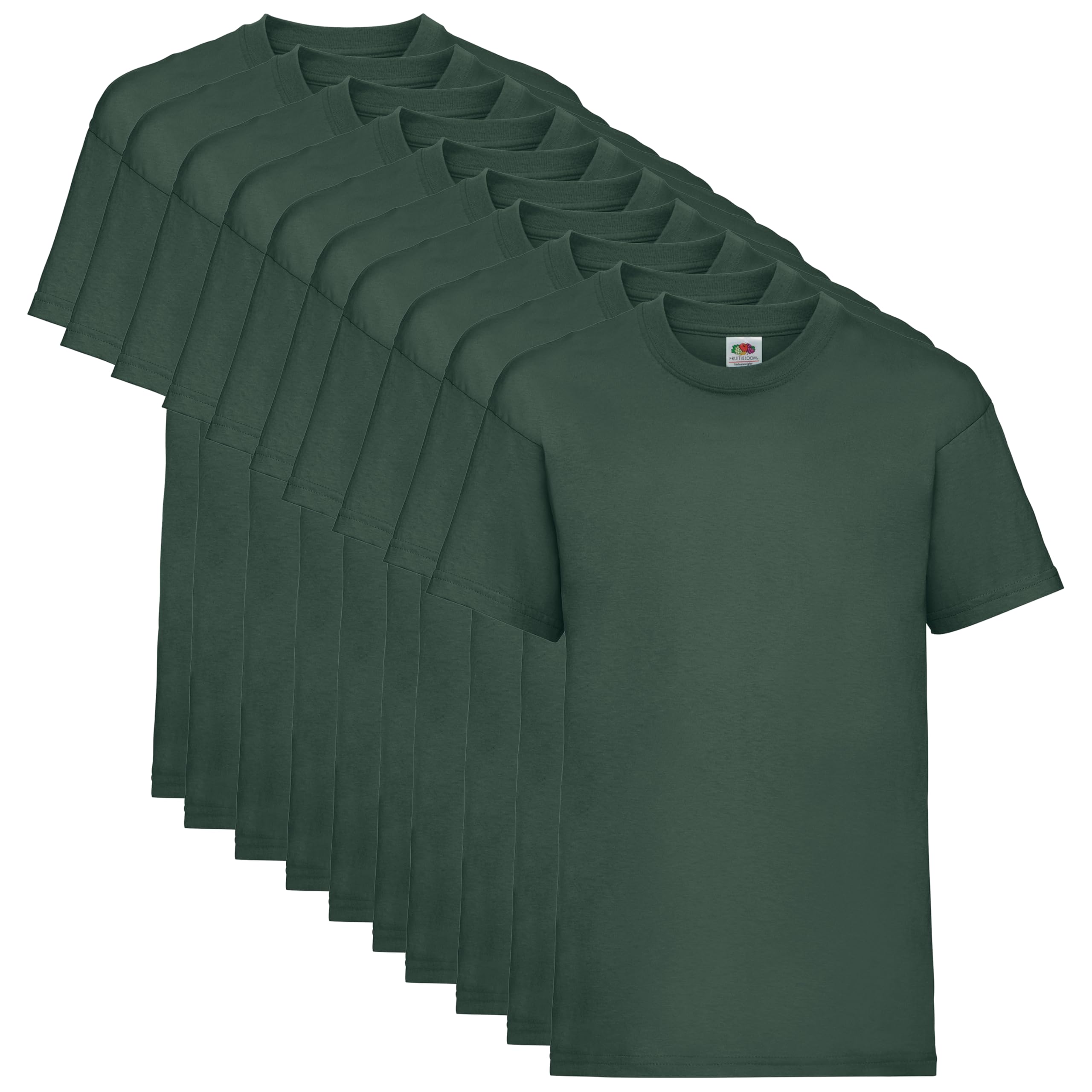 Fruit of the Loom 10er Pack Kids ORIGINAL T | Kinder T-Shirt aus 100% Baumwolle, OEKO-TEX zertifiziert, Kurzarm + gratis MyShirt Stoffbeutel