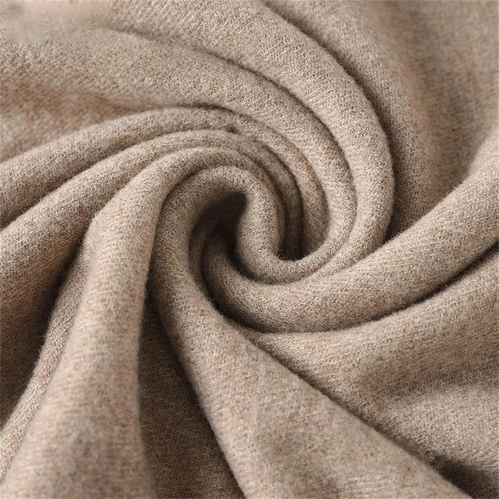 Sciarpa da donna con nappa, sciarpa calda, casual, tinta unita