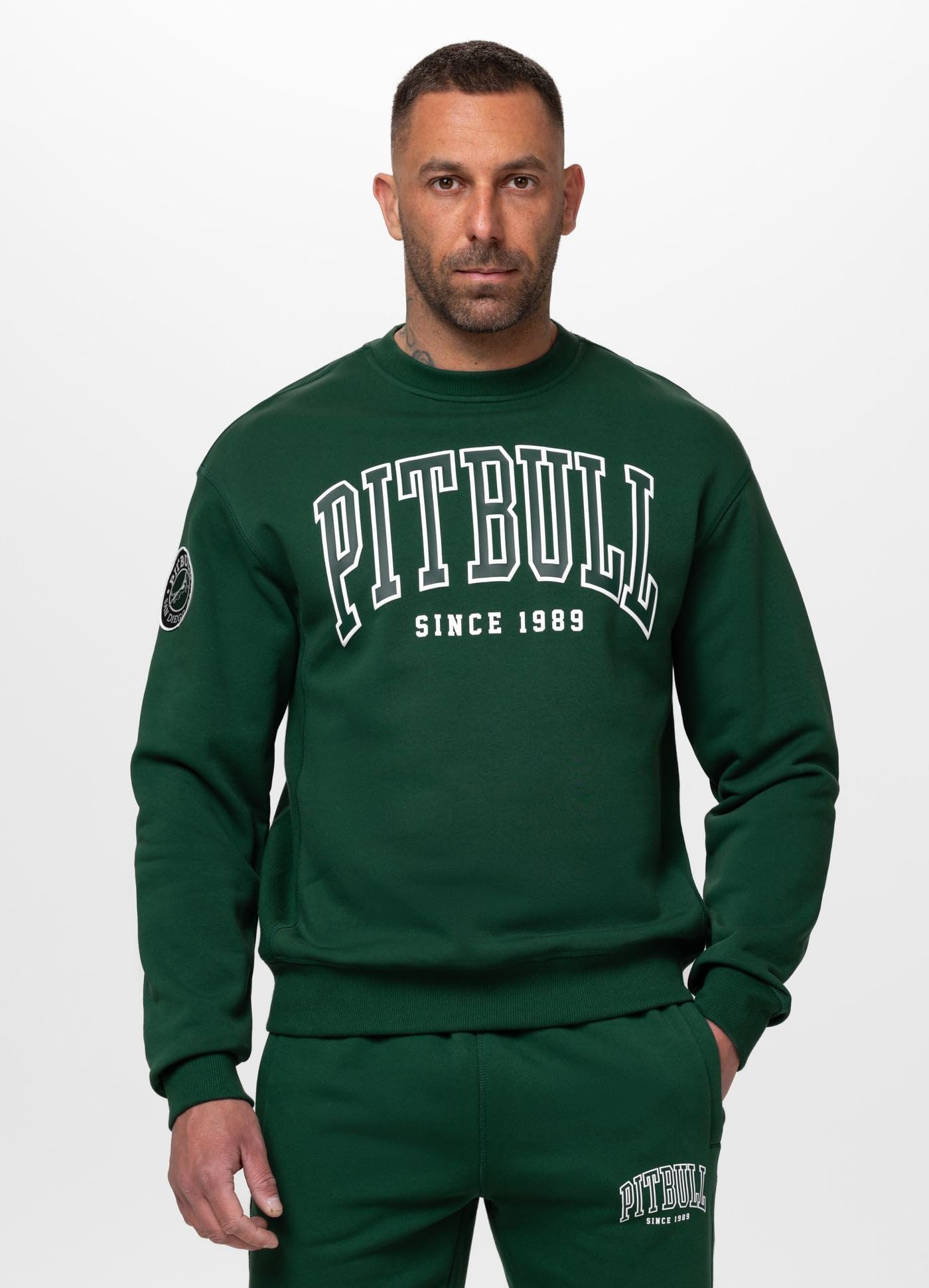 PITBULL Herren Sweatshirt Badger Rundhals Pullover Crewneck Freizeit Sport Baumwolle