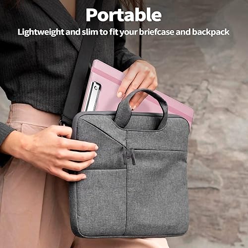 Miniatura 7 de Sooez Portafolios Portapapeles de Cuero PU Premium con Bloc de Notas, Tamaño Carta, Negro