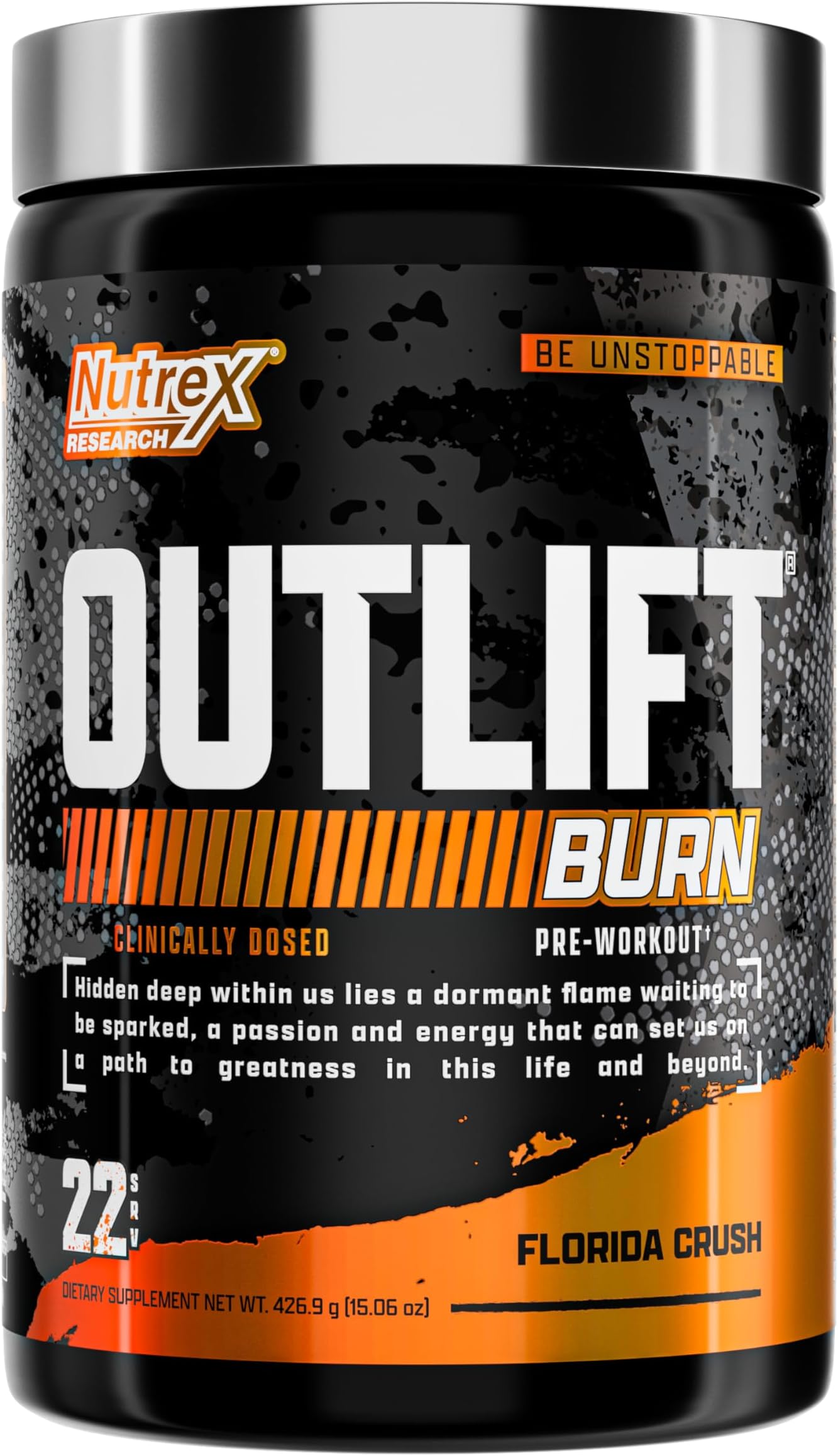 Nutrex ResearchOutlift Burn, (Florida Crush, 22 Servings) - Intense Fat Burning, Enhanced Workout Performance, Thermogenic Pre-workout, Fat Burning Electrolytes, Boost Energy, Sharpen Focus.