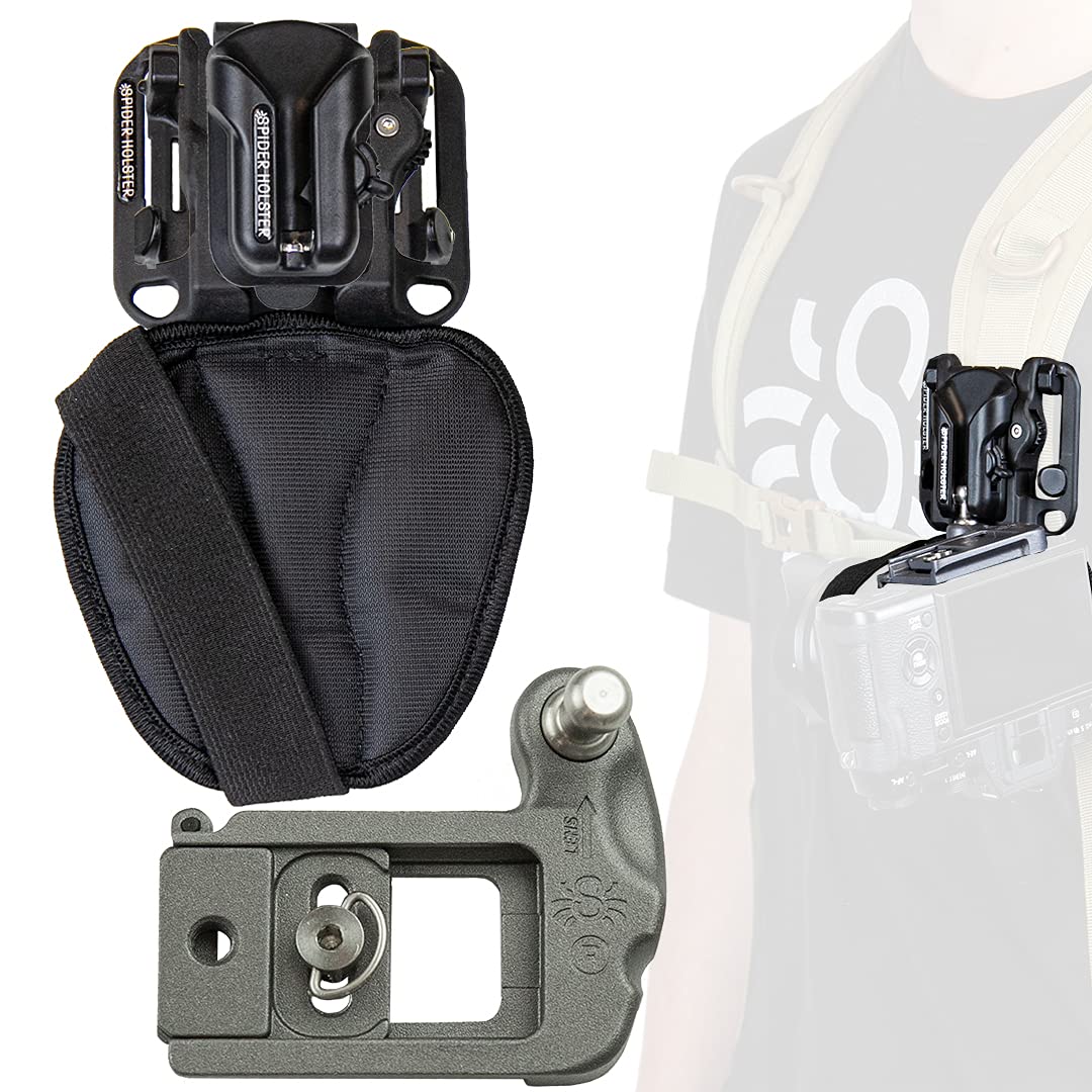 Spider Holster – Spider X Belt and Backpack Camera Holster Kit with Clip-On Self-Locking Camera Hols