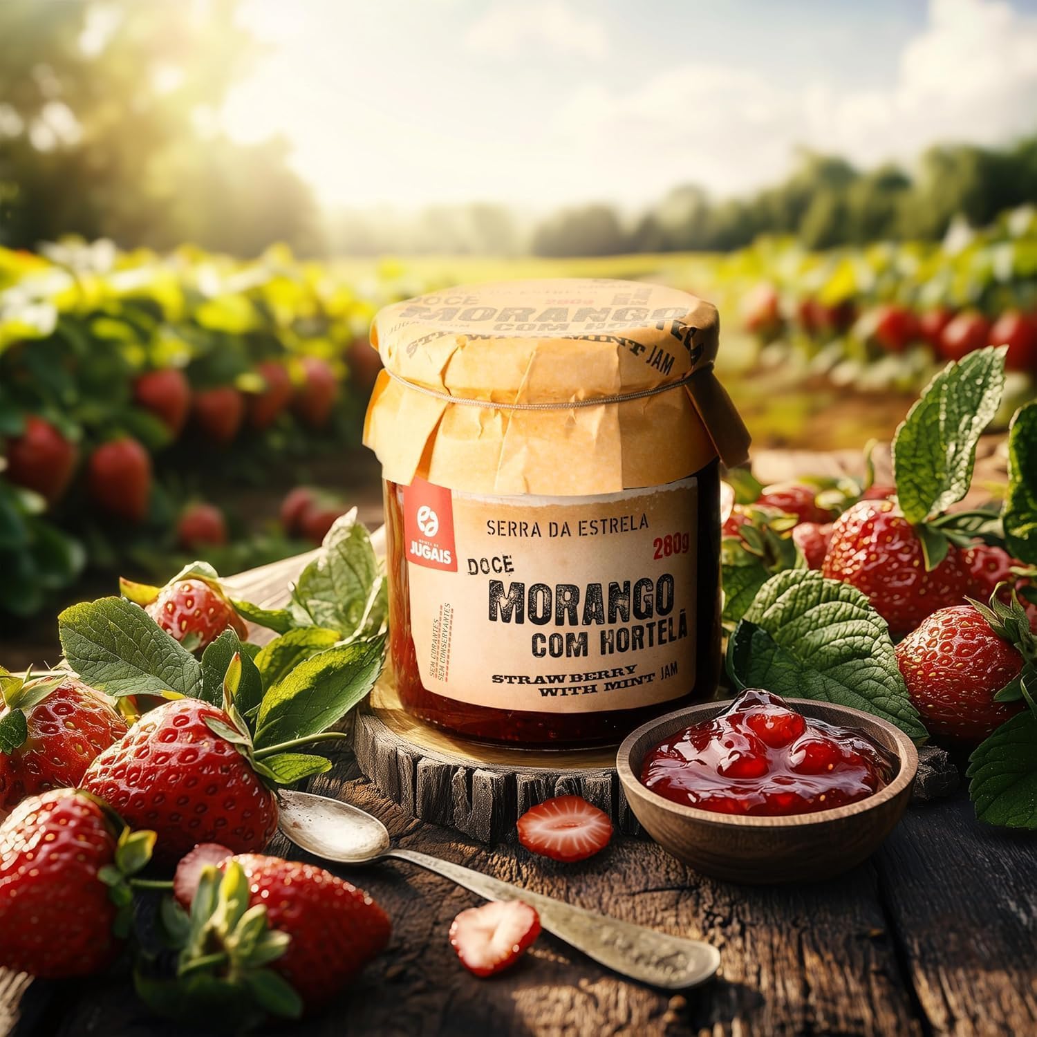 Vielfältige Auswahl an Marmeladen, Set mit 4 Gläsern à 280 g, exklusive Geschmacksrichtungen: Kürbis, Erdbeere mit Minze, Heidelbeere, Tomate – ohne künstliche Zutaten.
