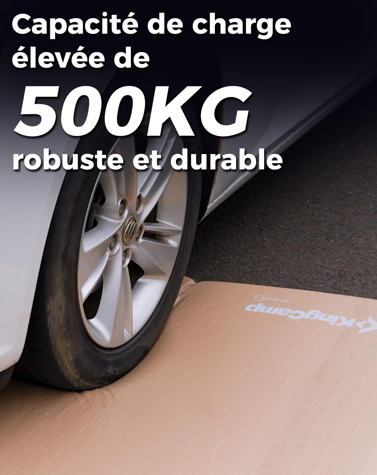 KingCamp Matelas Camping Gonflable 1 Personne 500kg Portable Confort 5cm | Matelas Air, Compact, Léger, Robuste, Stable, TPU, Silencieux, Imperméable, pour Tente Auto Lit Invité Randonnée 200x75cm