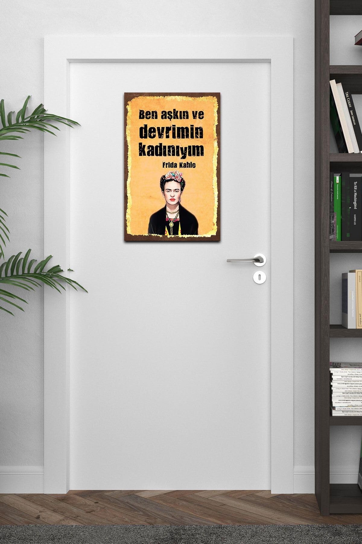 Dekolia Ben Aşkın Ve Devrimin Kadınıyım Retro Vintage Ahşap Mdf Tablo