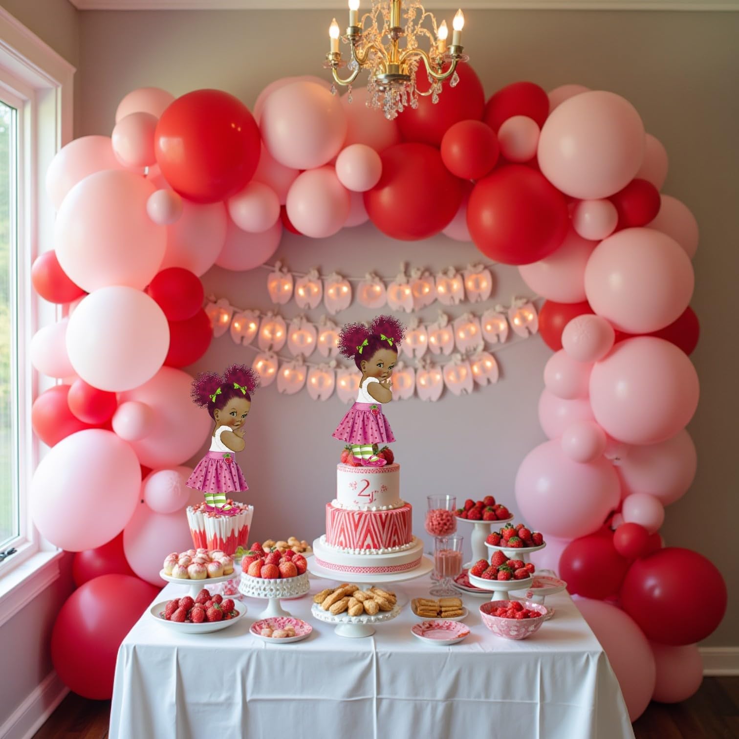 Amazon.com: Strawberry Topper Girl African American Centerpieces 
