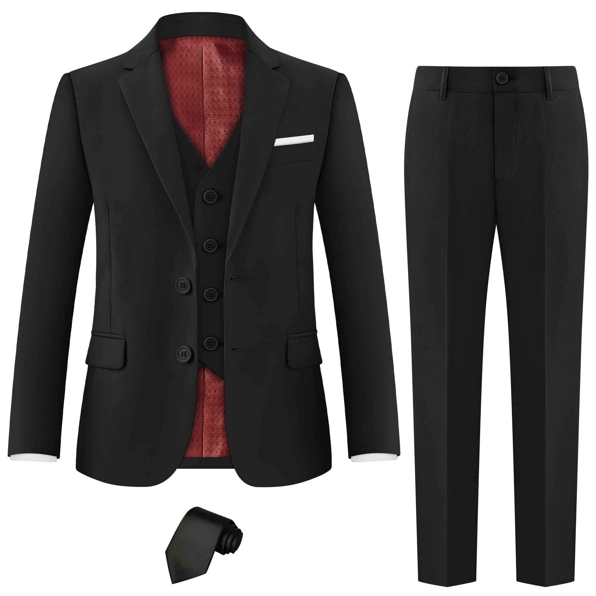 Conjunto de trajes formales para niños, desde niños pequeños hasta adolescentes, cintura ajustable, con tirantes