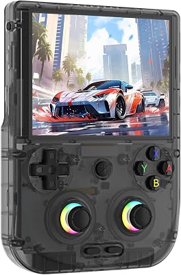 RG406V Handheld Game Console RG 406V 4-inch IPS Multi-touch Screen No Card Retro Game Console Android 13 Retro Emulator RG406V 5500mAh Battery 1080p DP Output WIFI Bluetooth Black