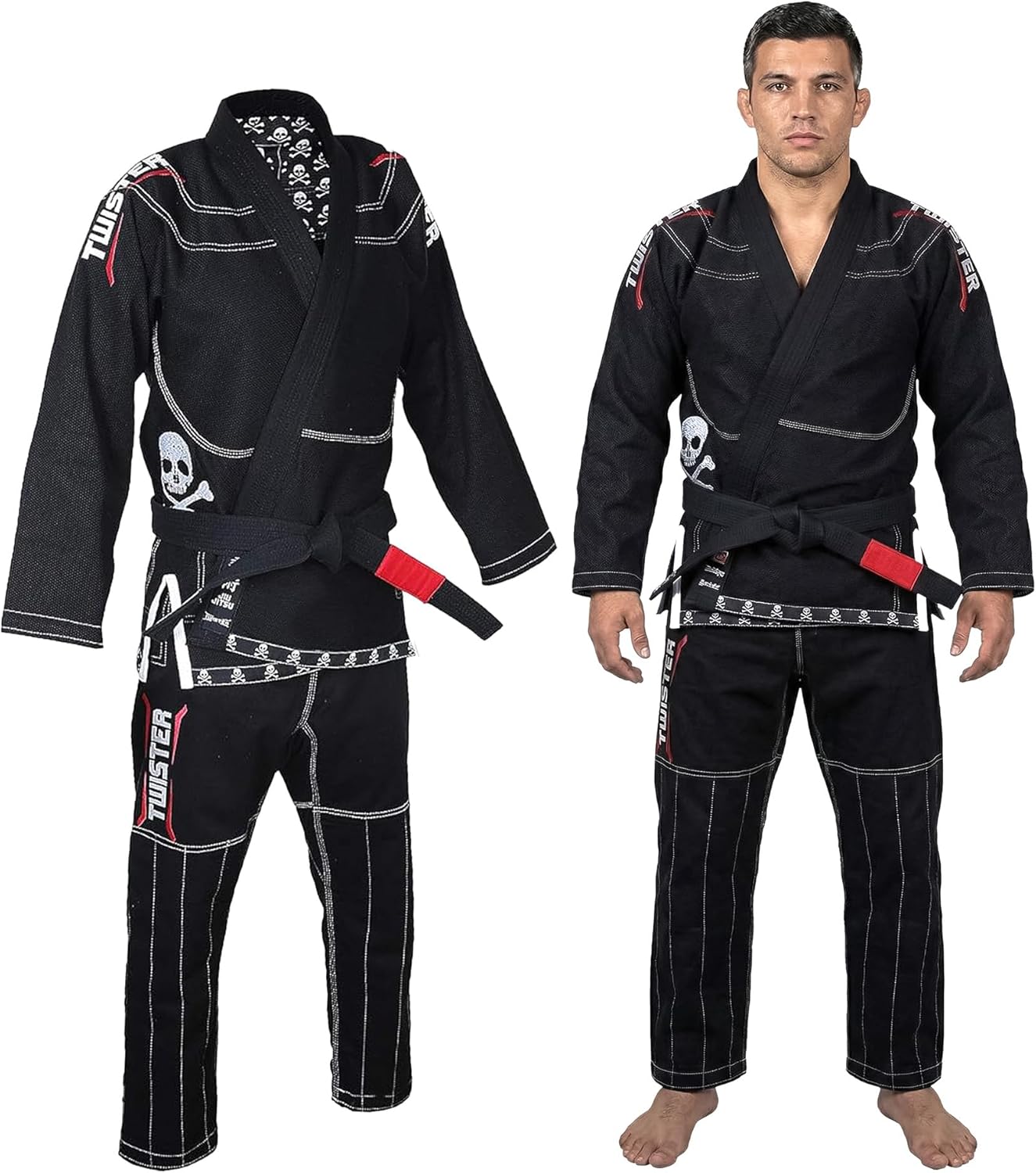 Twister Progress 5.0 Brazilian Jiu Jitsu Gi | BJJ Gi | Lightweight Preshrunk Pearl Weave | With Pants and Jacket 475gram (BLACK, A0) - Image 2