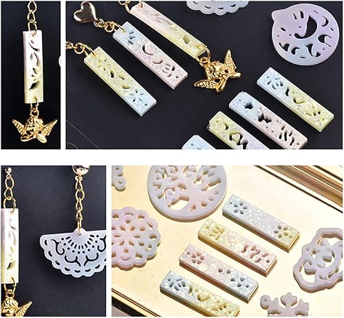 Miniatura 2 de FineInno - Molde de resina, moldes de resina epóxica, moldes de joyería, moldes de silicona para fundición, hojas, lágrimas, formas de corazón