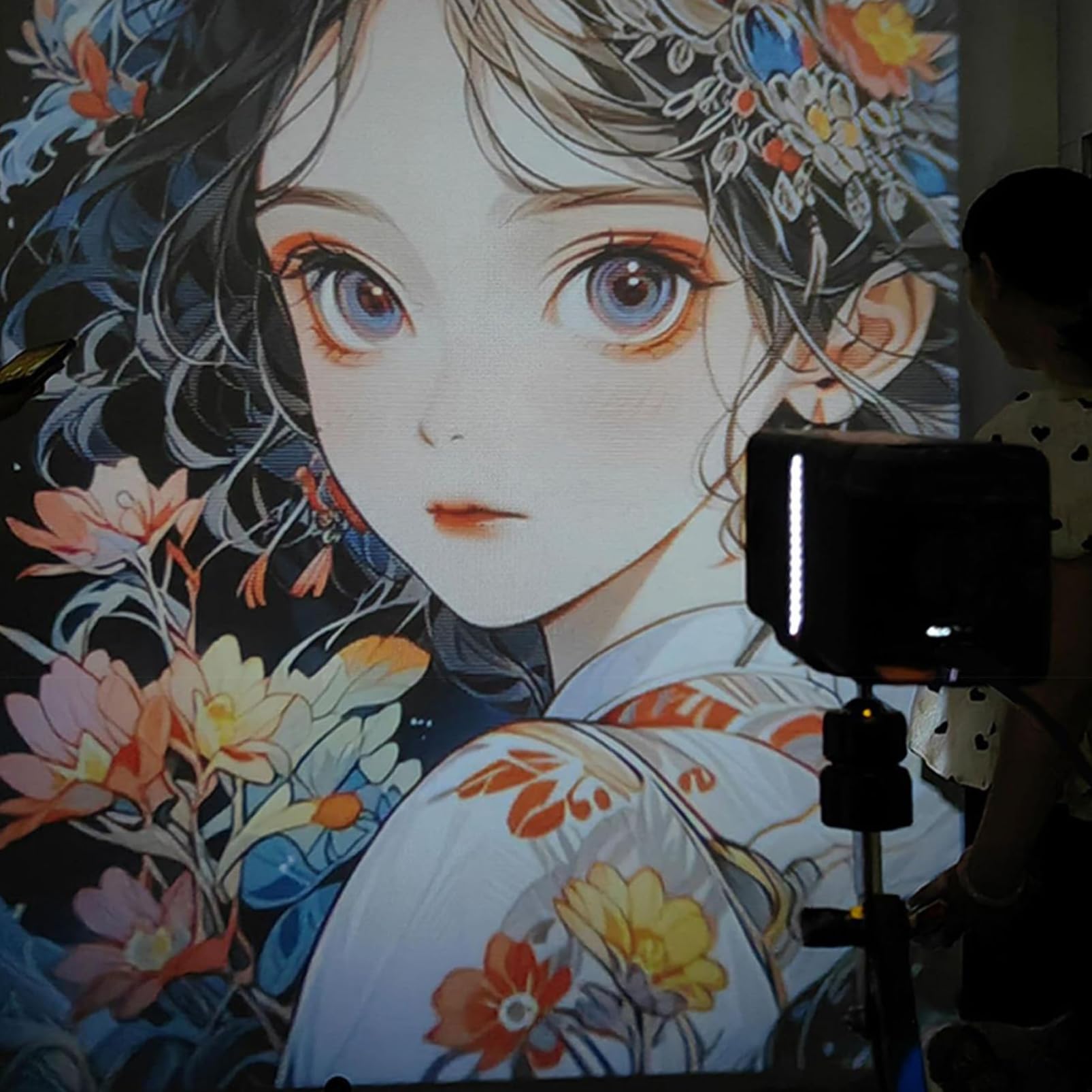 Smart Sketcher Projektor, Led-zeichnungsprojektor Mit 18–200 cm Projektionsweite, Hd-bildübertragung über USB/Smartphone, Fernbedienung Und Ständer, Kunst-nachzeichnungswerkzeug Für Künstle with-Base
