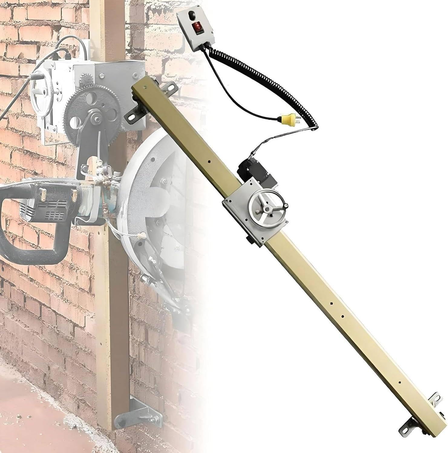 XDLYWUZIQ Concrete Ring Saw Track, Electric Ring Saw Cutting Guide with Adjustable Depth and Automatic Walking Feature for Walls, Floors, and Slopes 1.5m