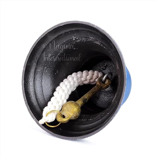 Miniatura 4 de Navy's Nautical Ship - Campana de aluminio fundido de alta calidad  Regalos de decoración de guardería  Nagina International  (3 pulgadas, azul)