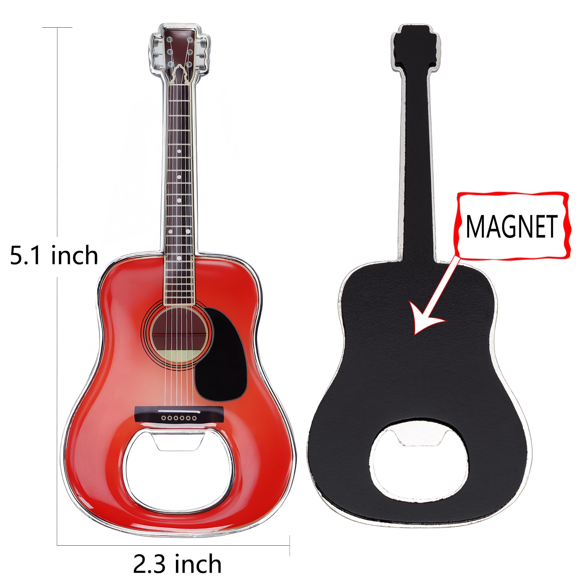 Apribottiglie A Forma Di Chitarra Rossa - Regalo Gadget Per Musicisti E Amanti Della Birra