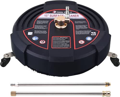 Tool Daily 15 Inch Pressure Washer Surface Cleaner Attachment with