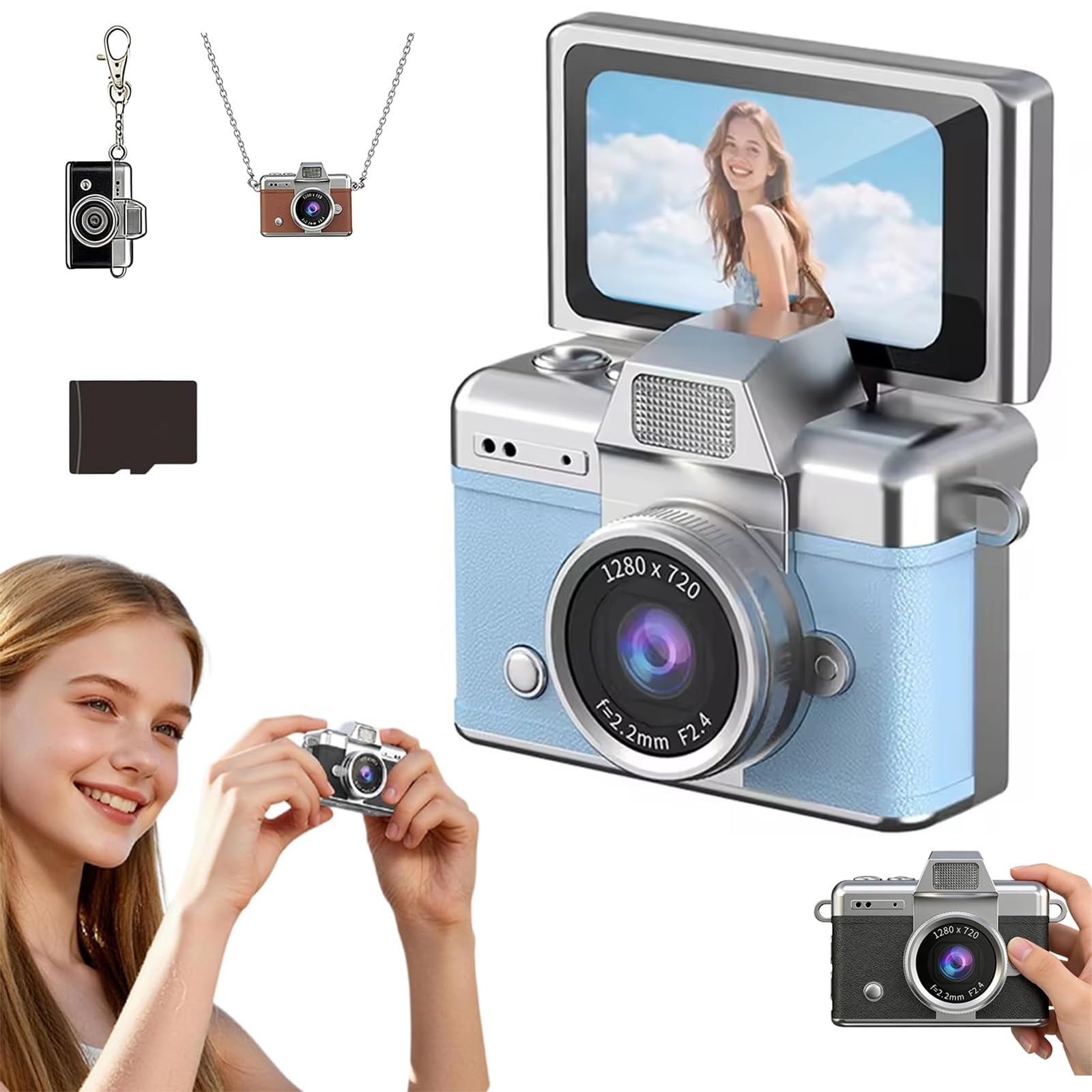 Appareil photo numérique avec écran pivotant LCD et flash intégré 64Go - 8