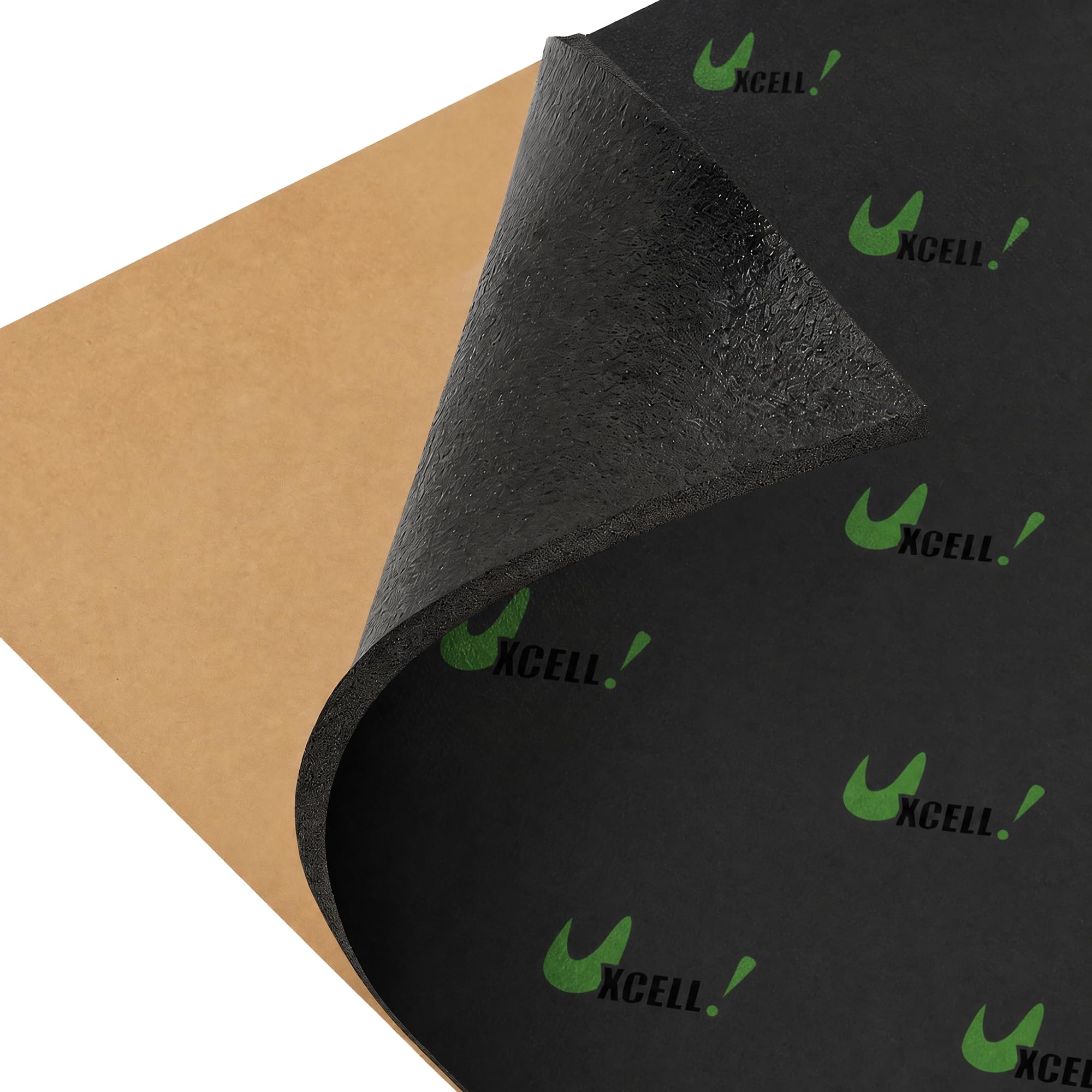 sourcing map 300cmX100cm Aislante Térmico Insonorizante Negro Forro Papel Adhesivo 8mm De Espesor Espuma Aislante Acústico Insonorización Coche