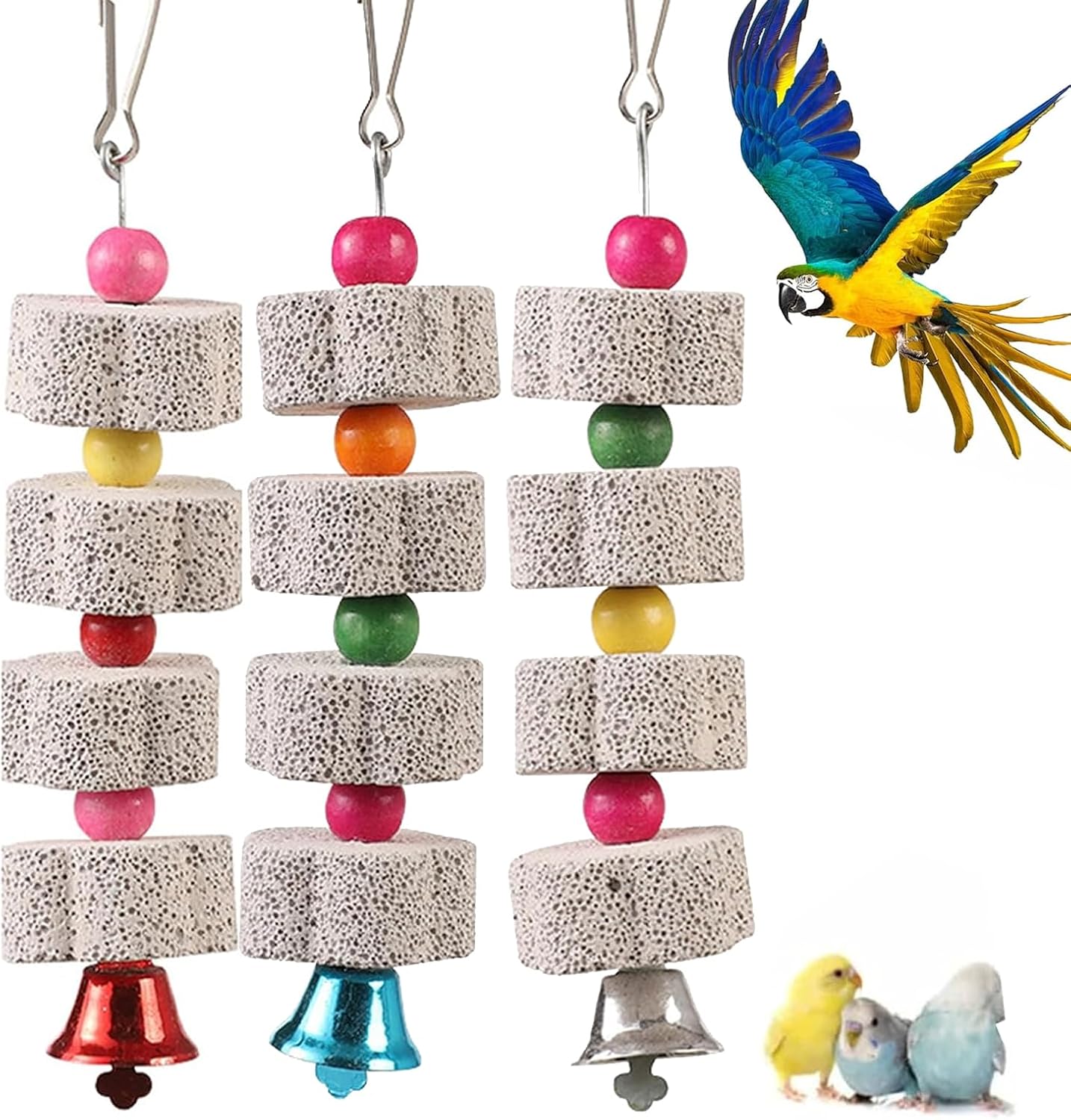 CHAOTEMAI 3 Stück Vogelspielzeug, Papageienspielzeug, großes Vogelkauspielzeug, Vogelkauspielzeug, geeignet für kleine und mittelgroße Vögel und Haustiere (zufällige Farbe) CHAOTEMAI 3 Stück Vogelspielzeug, Papageienspielzeug, großes Vogelkauspielzeug, Vogelkauspielzeug, geeignet für kleine und mittelgroße Vögel und Haustiere (zufällige Farbe)