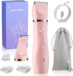 YBLNTEK weicher Gummibeschichtung Elektrischer Rasierer Damen Intimbereich,2 In 1 Akku Intimrasierer für Frauen,Kabelloser...