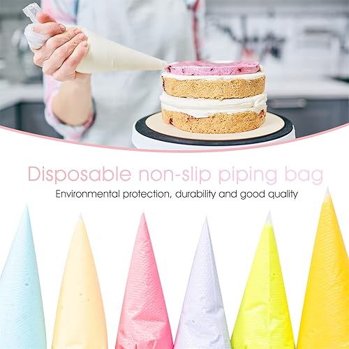 Miniatura 6 de 100 bolsas gruesas para pastelería, bolsas de decoración desechables de 20 pulgadas, bolsas de glaseado antiestallido para cupcakes, galletas y