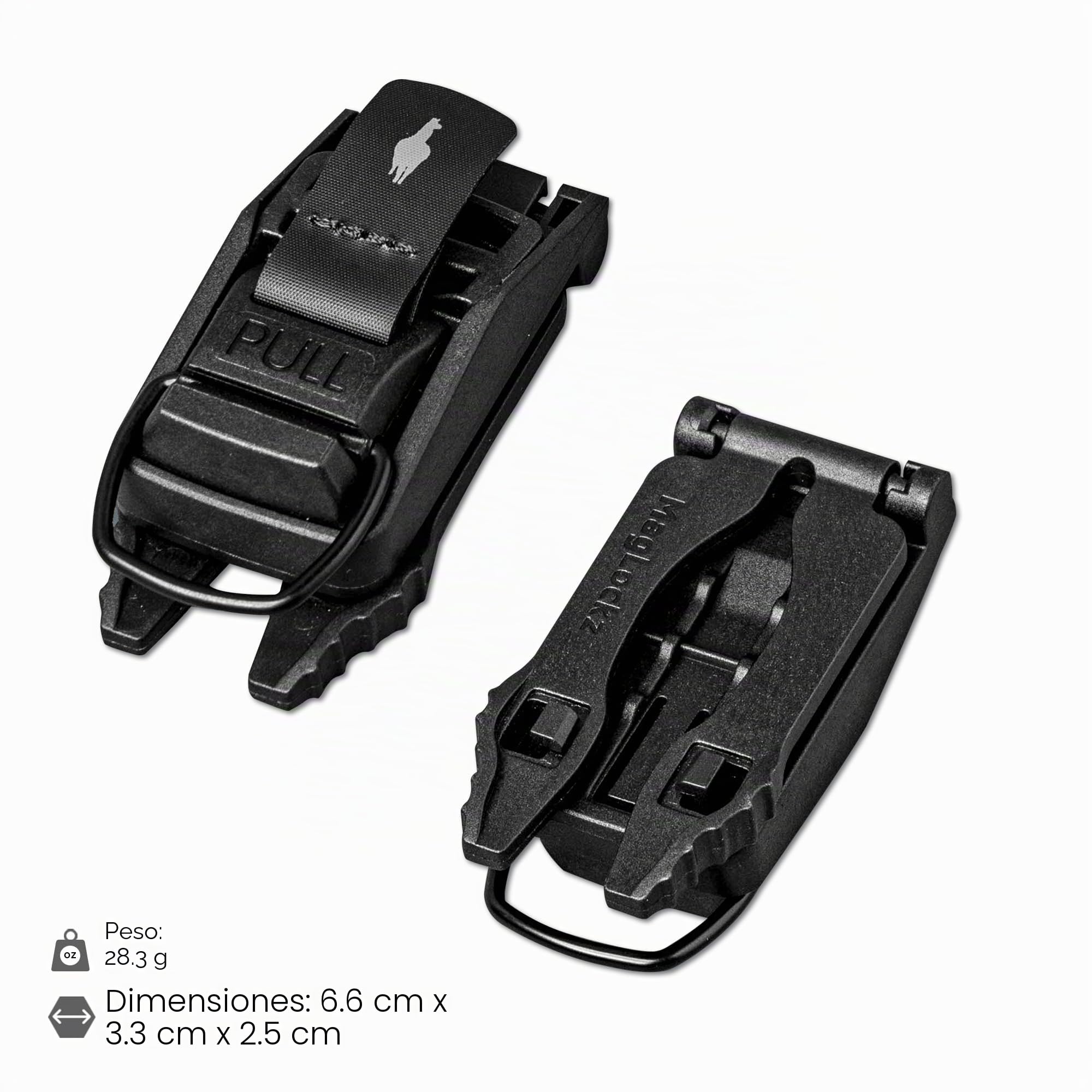 ALPAKA HUB Tactical Clip – Llavero EDC Magnético | Liberación rápida, compatible MOLLE, mecanismo de bloqueo, para bolso y cinturón, compatible con sistema HUB