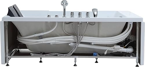 Miniatura 11 de Empava Bañera de hidromasaje de hidromasaje de acrílico Bañera de hidromasaje Jets de cromatería de baño 72JT367