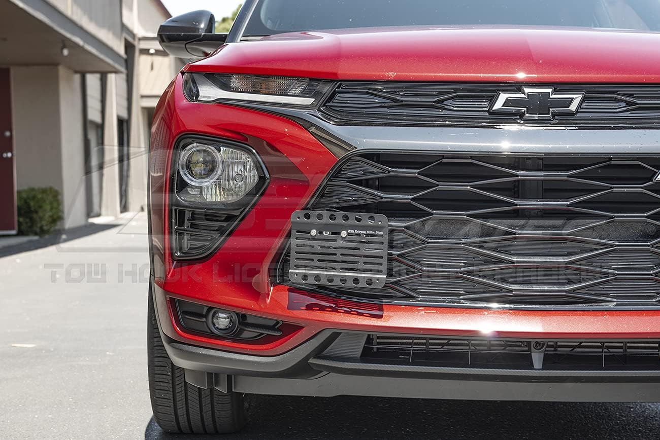 Replacement for 2021-Present Chevrolet Trailblazer Models | EOS Plate Version 1 Front Bumper Tow Hook License Plate Relocator Mount Bracket Tow-560(Mid Size)