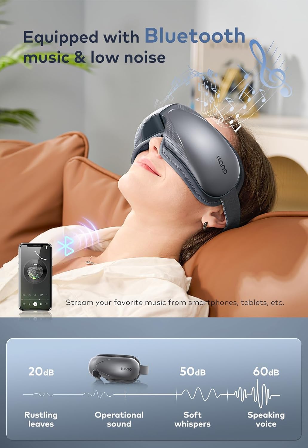 heated eye massager in grey