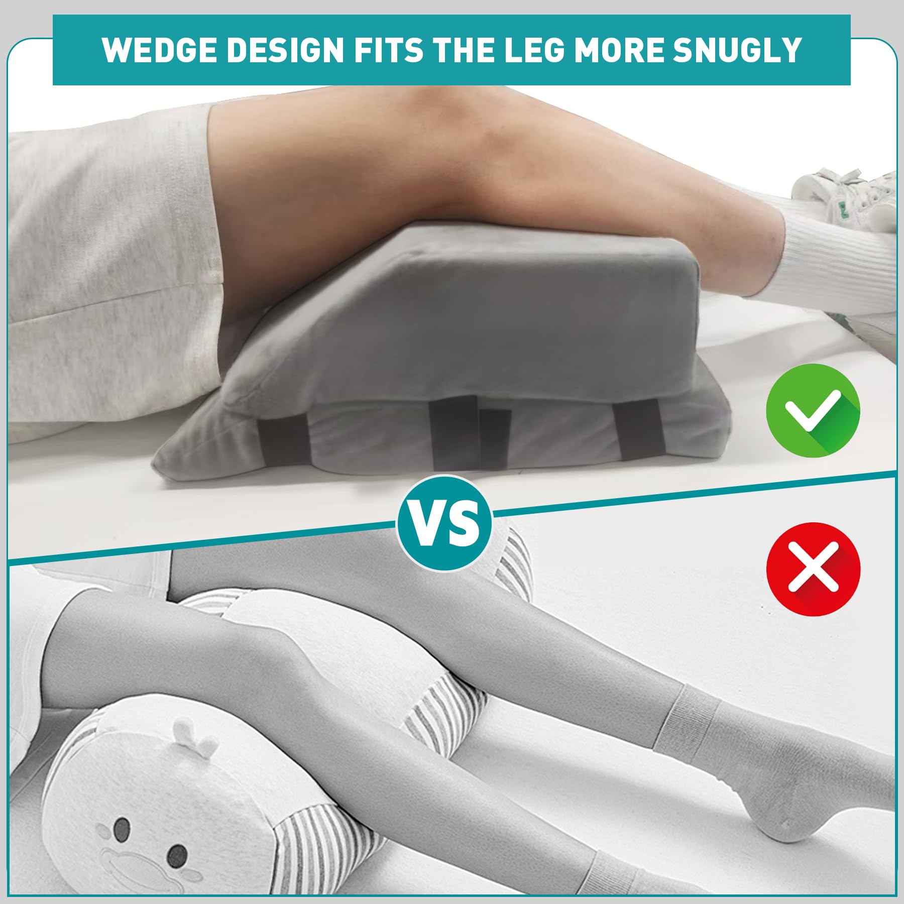 JZHLLA Cuscino per gambe reclinabile regolabile, cuscino a cuneo in schiuma per reclinabile, cuscino multiuso per sollevamento gambe con cinghia elastica per supporto lombare e divano letto