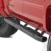 Rough Country Oval Nerf Step Bars for 2024-2026 Toyota Tacoma Double Cab - OEM Style, 500lb Steps, No-Drill Install