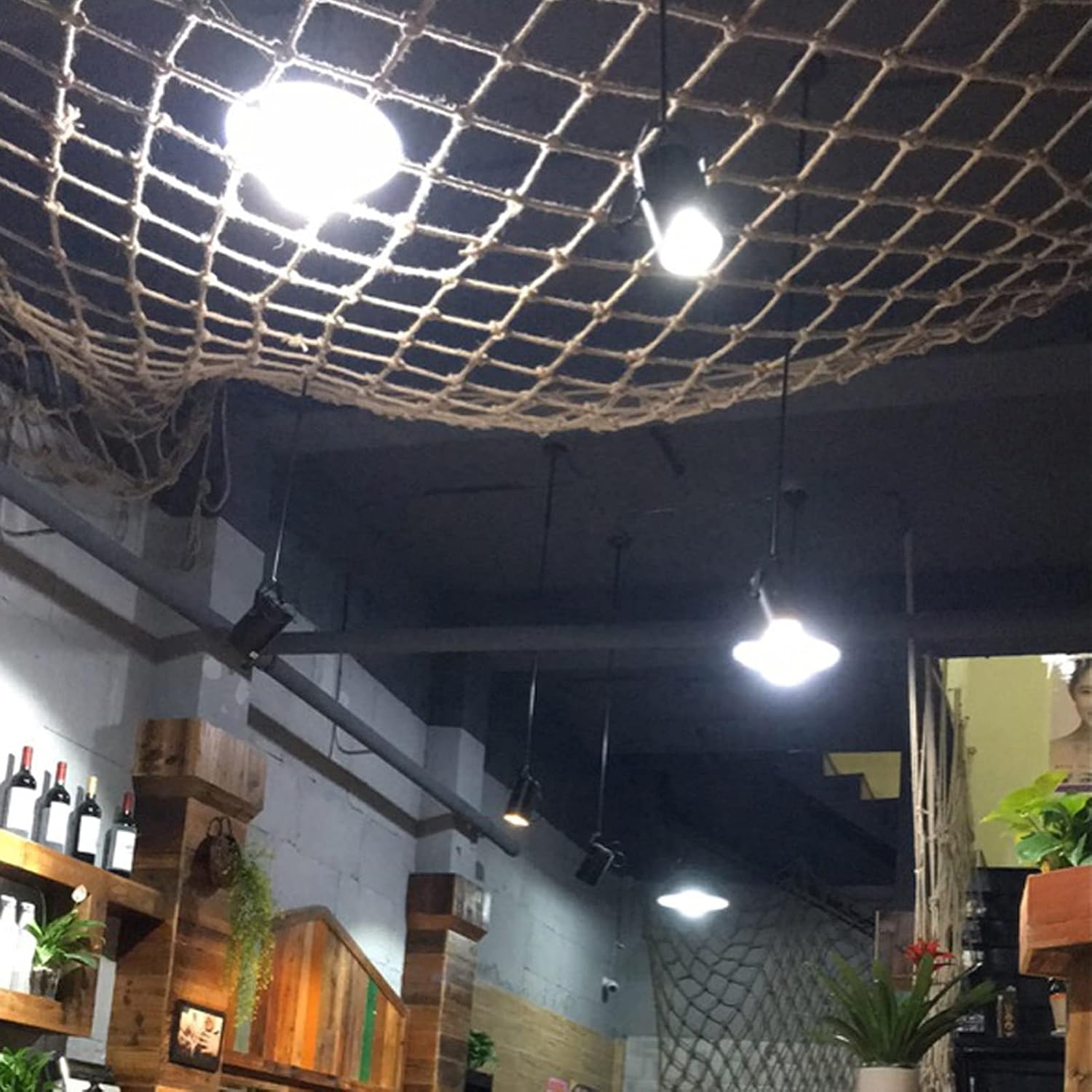 Child Safety Net, Ceiling Background Wall Decoration Multi Purpose Decorative Fences Automotive Spider Cargo net Garden Netting Rope Netting (Size : 1 * 1m/3.3 * 3.3ft)